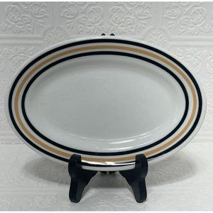 Shenango China restaurant weight Platter for Arthur Schiller & Sons Orange Black